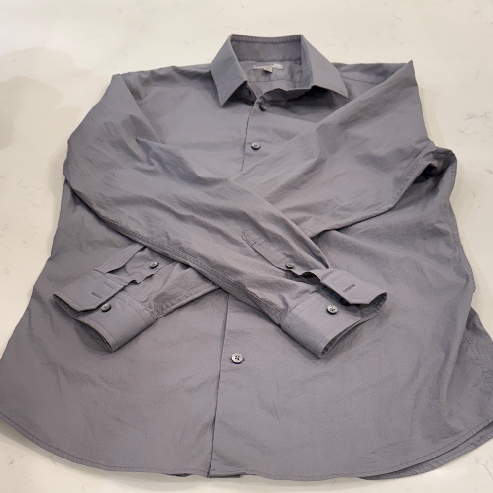 Express Men's Casual Gray Button Down Shirt